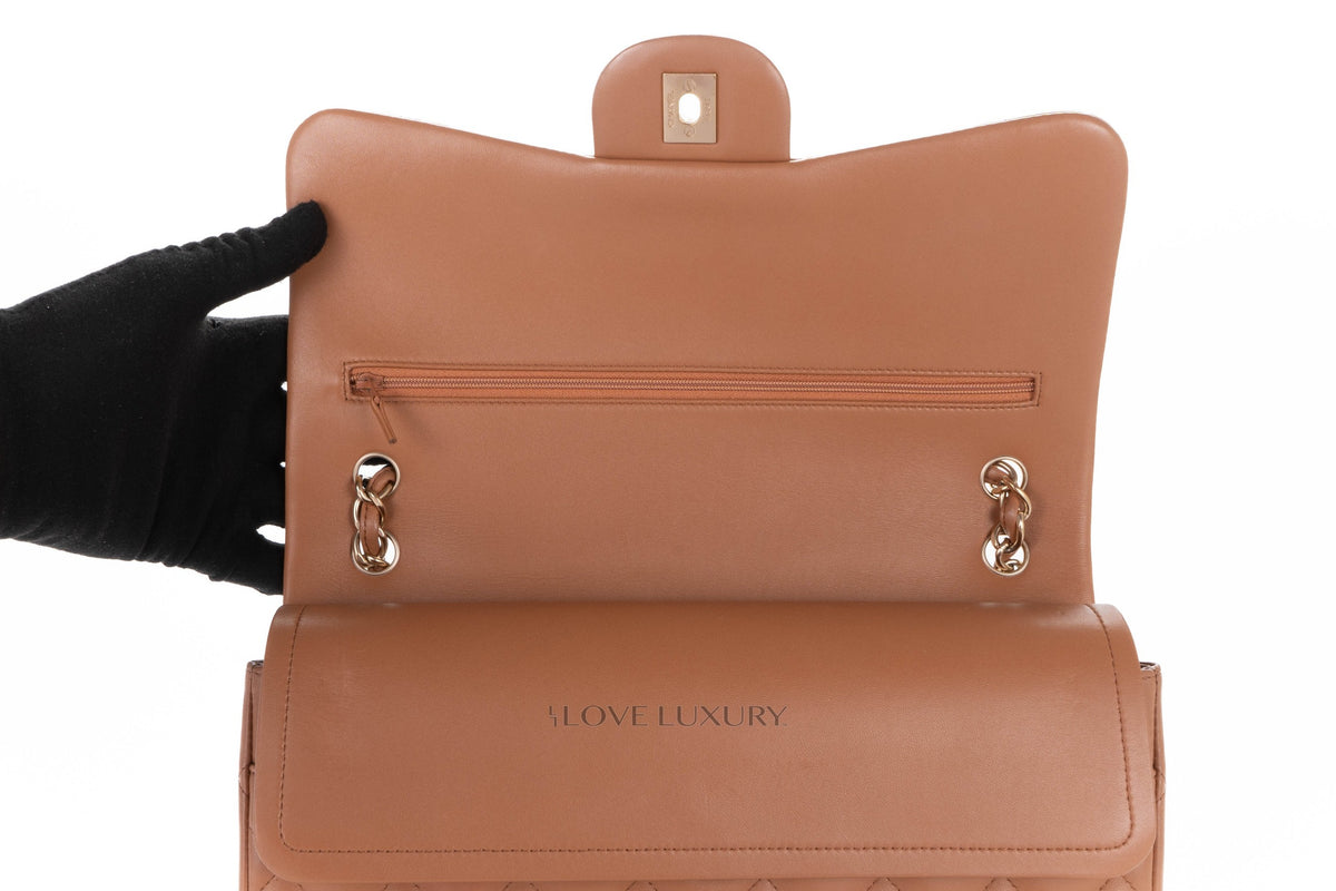 Chanel Jumbo Classic Flap Brown Lambskin Light Gold Hardware - view 9