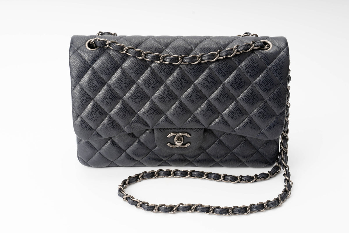 Chanel Jumbo Classic Flap Navy Caviar - view 11
