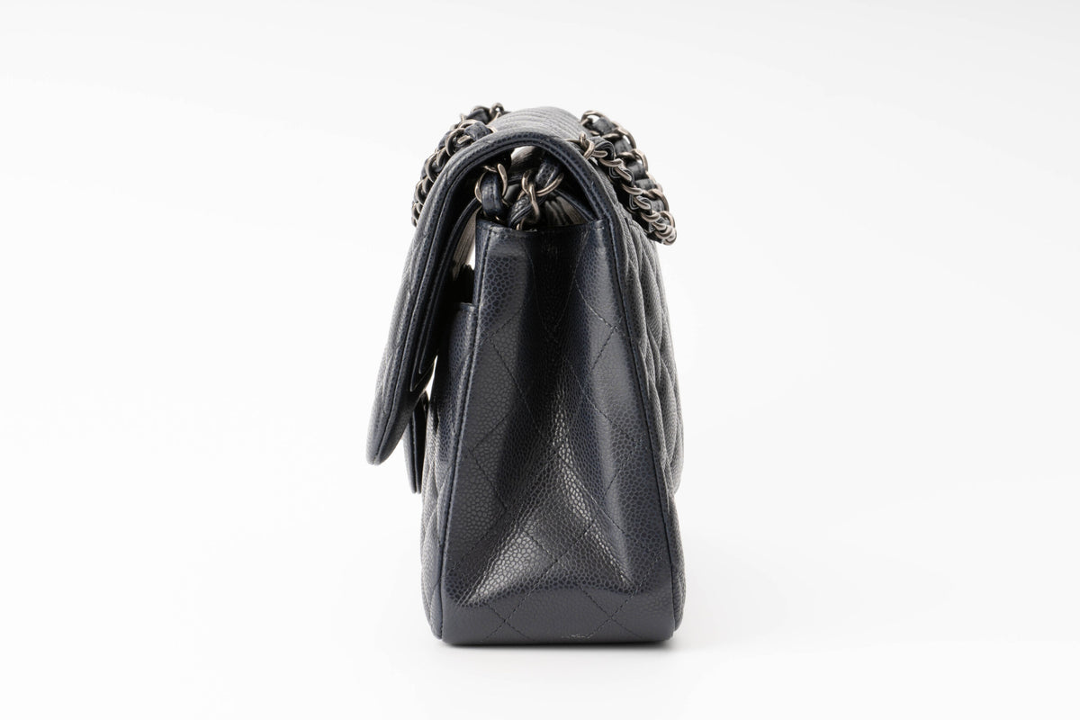 Chanel Jumbo Classic Flap Navy Caviar - view 4