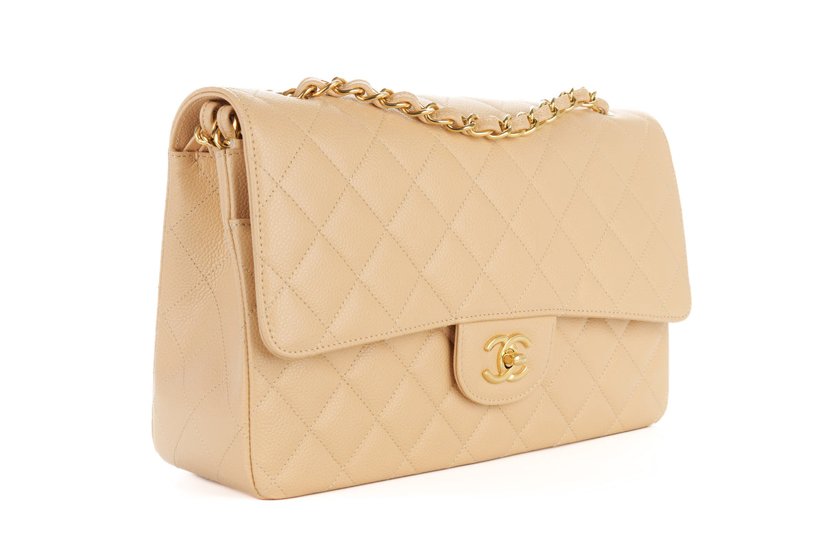 Chanel Jumbo Double Classic Flap Beige Caviar Gold Hardware - view 2