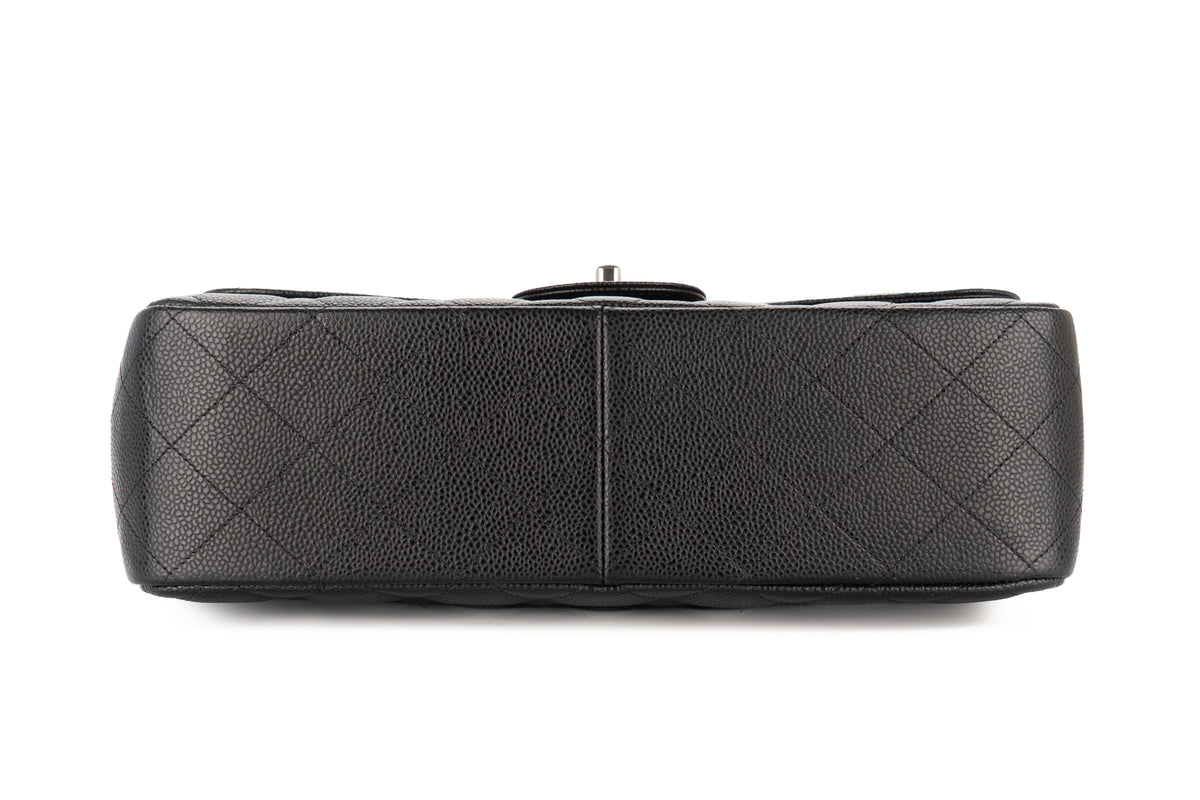 Chanel Jumbo Double Classic Flap Black Caviar Silver Hardware - view 6