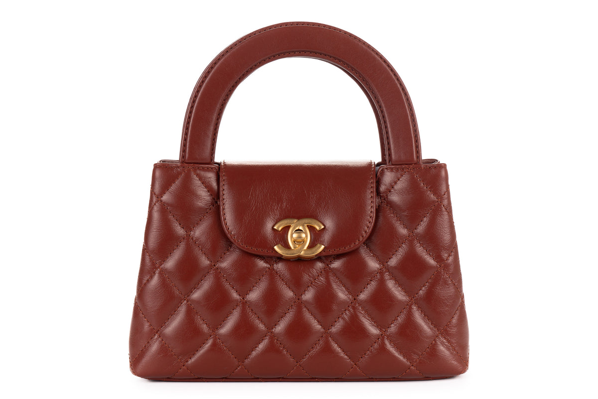 Chanel Small Kelly Rust Brown Lambskin Gold Hardware - view 1