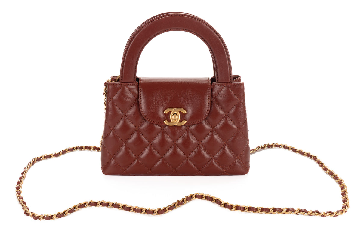 Chanel Small Kelly Rust Brown Lambskin Gold Hardware - view 10