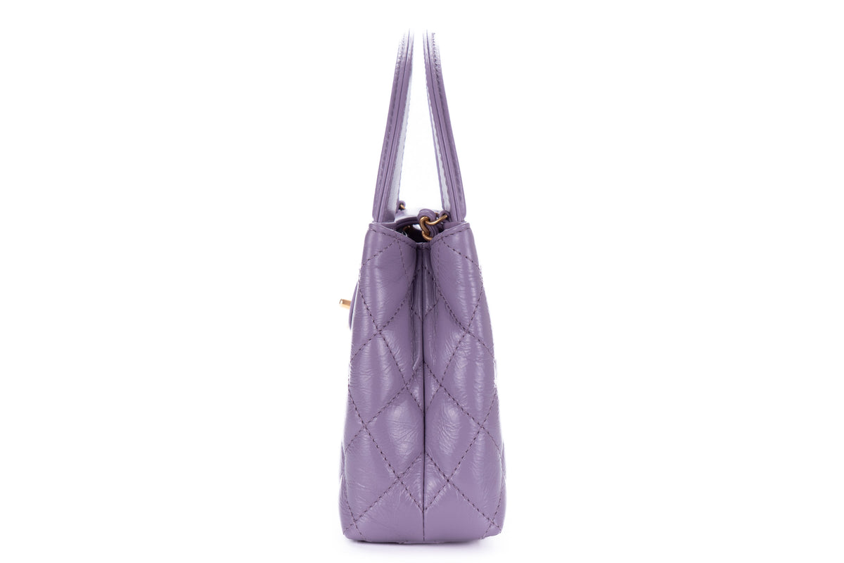 Chanel Small Kelly Violet Calfskin Gold Hardware - view 4