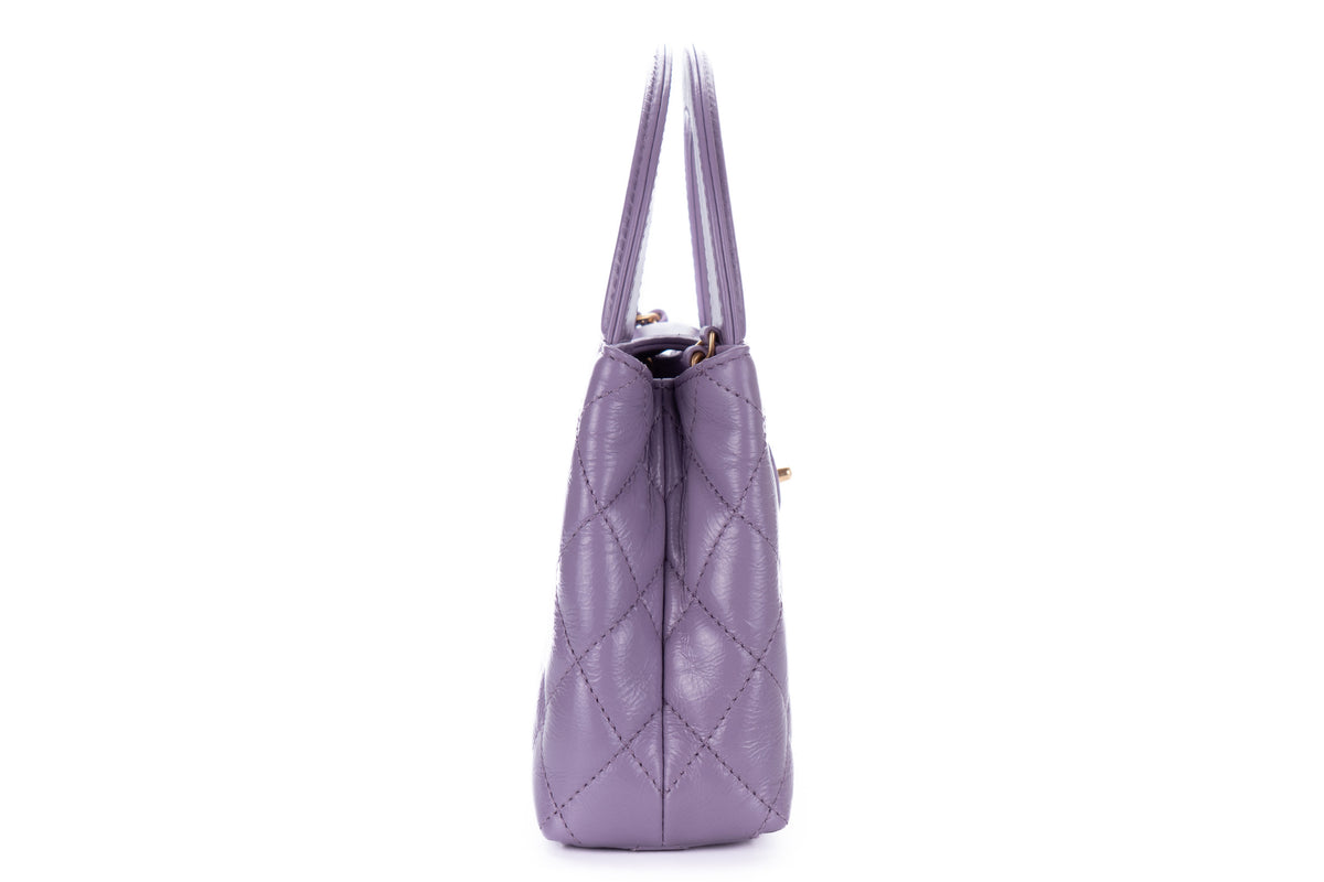Chanel Small Kelly Violet Calfskin Gold Hardware - view 5