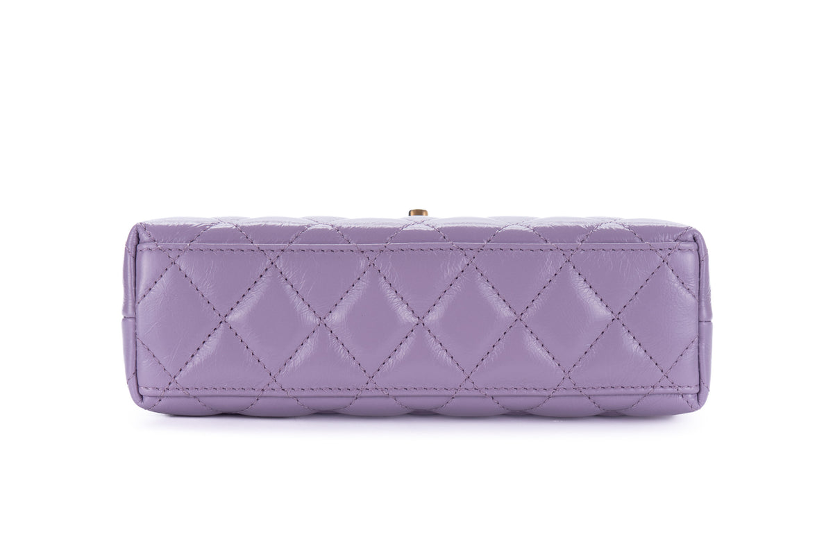 Chanel Small Kelly Violet Calfskin Gold Hardware - view 6