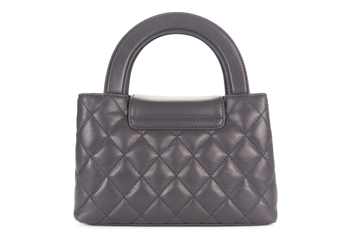 Chanel Small Kelly Tote Grey Lambskin Gold Hardware - view 3