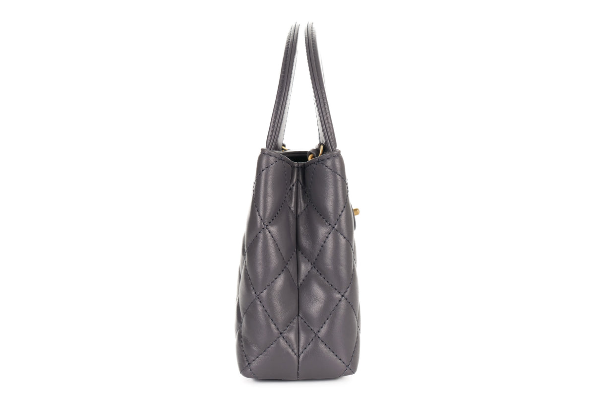 Chanel Small Kelly Tote Grey Lambskin Gold Hardware - view 5