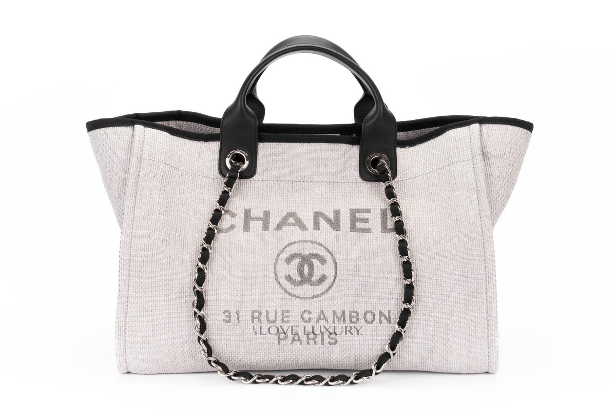 Chanel Large Bag Deavuille Grey & Black Silver Hardware - view 1