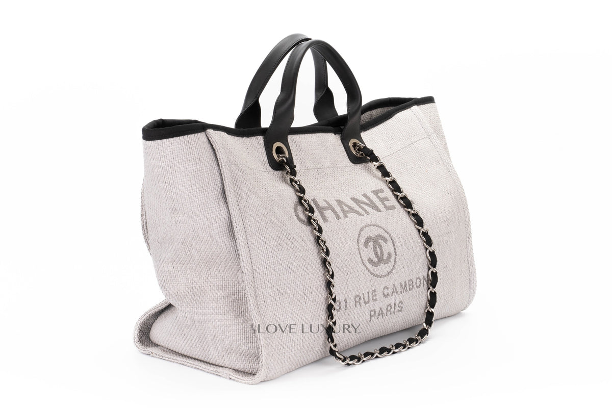 Chanel Large Bag Deavuille Grey & Black Silver Hardware - view 2