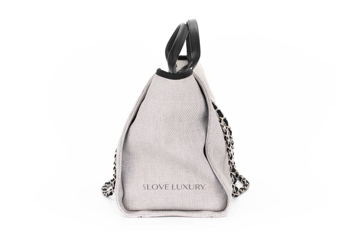 Chanel Large Bag Deavuille Grey & Black Silver Hardware - view 4