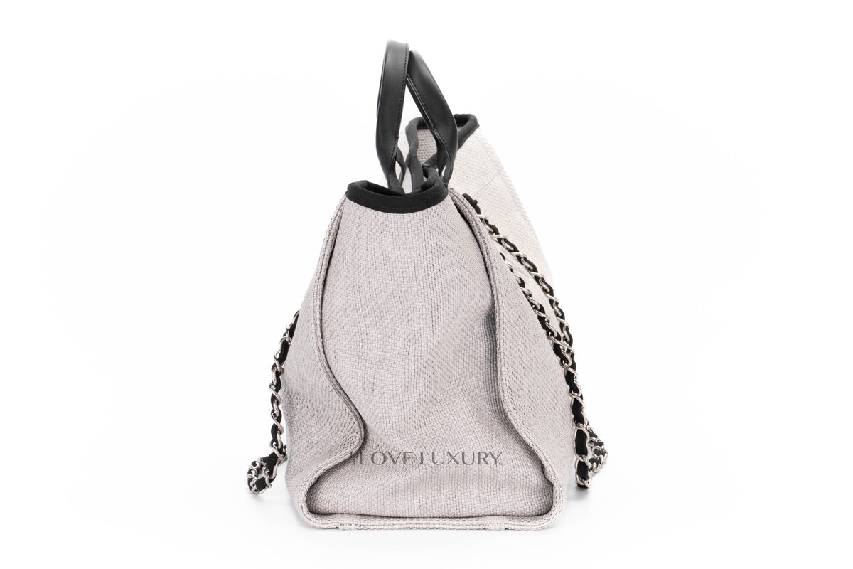 Chanel Large Bag Deavuille Grey & Black Silver Hardware - view 5