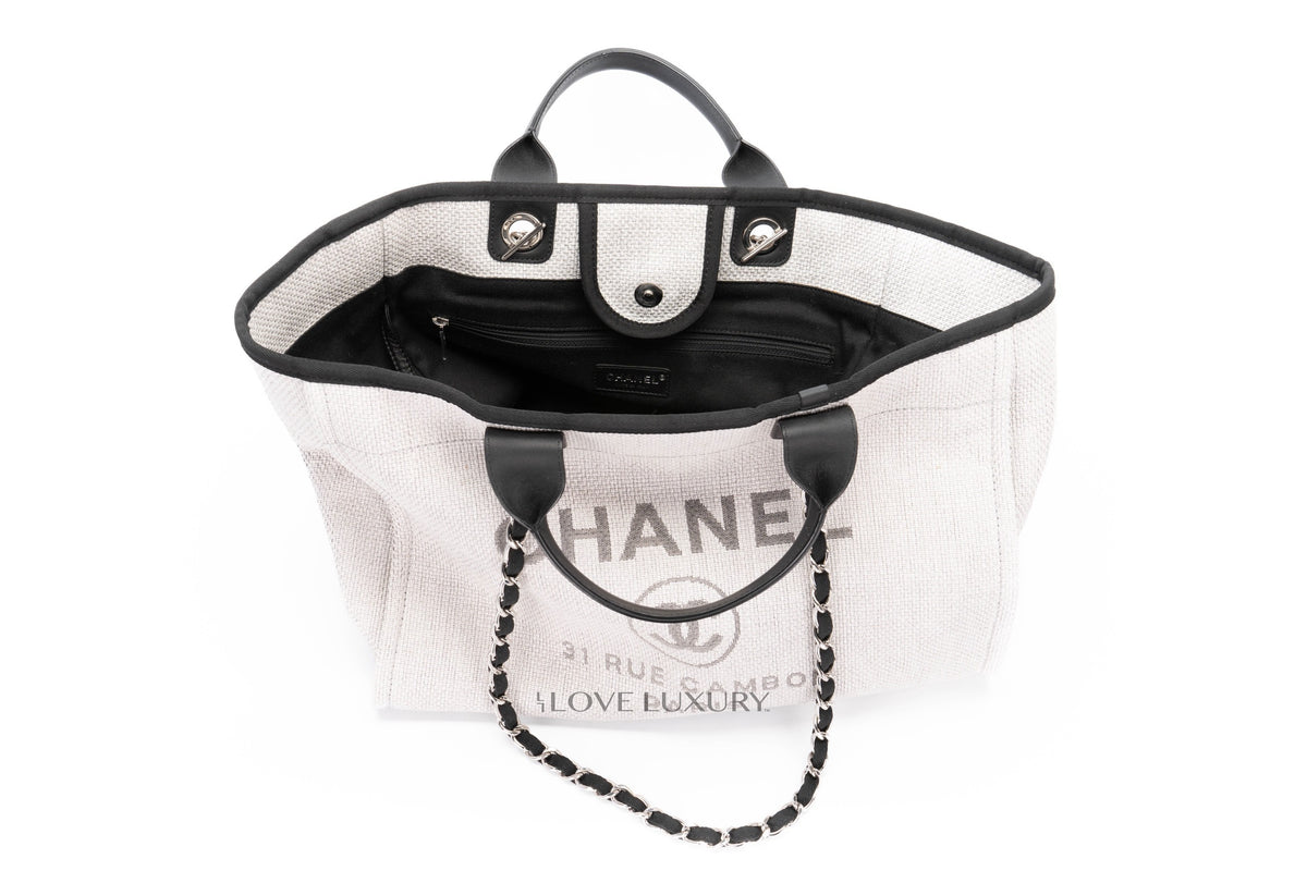 Chanel Large Bag Deavuille Grey & Black Silver Hardware - view 7