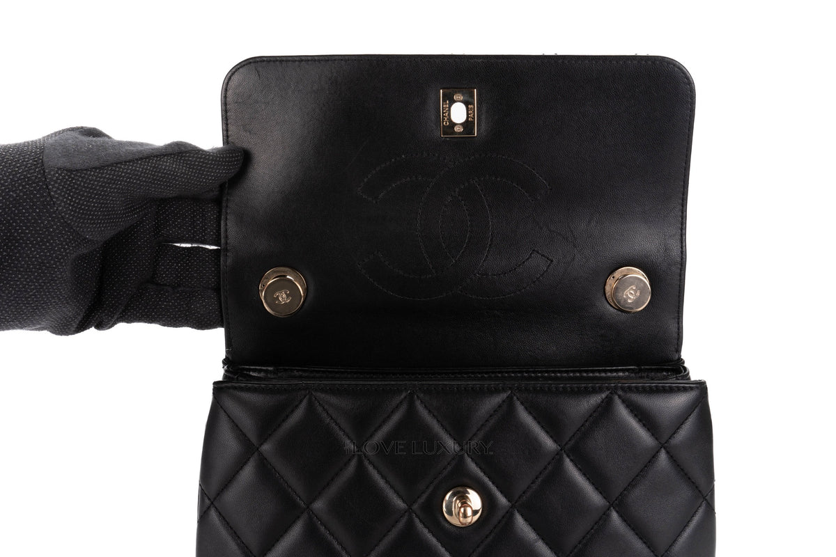 Chanel Large Trendy Cc Black Lambskin Gold Hardware - view 10