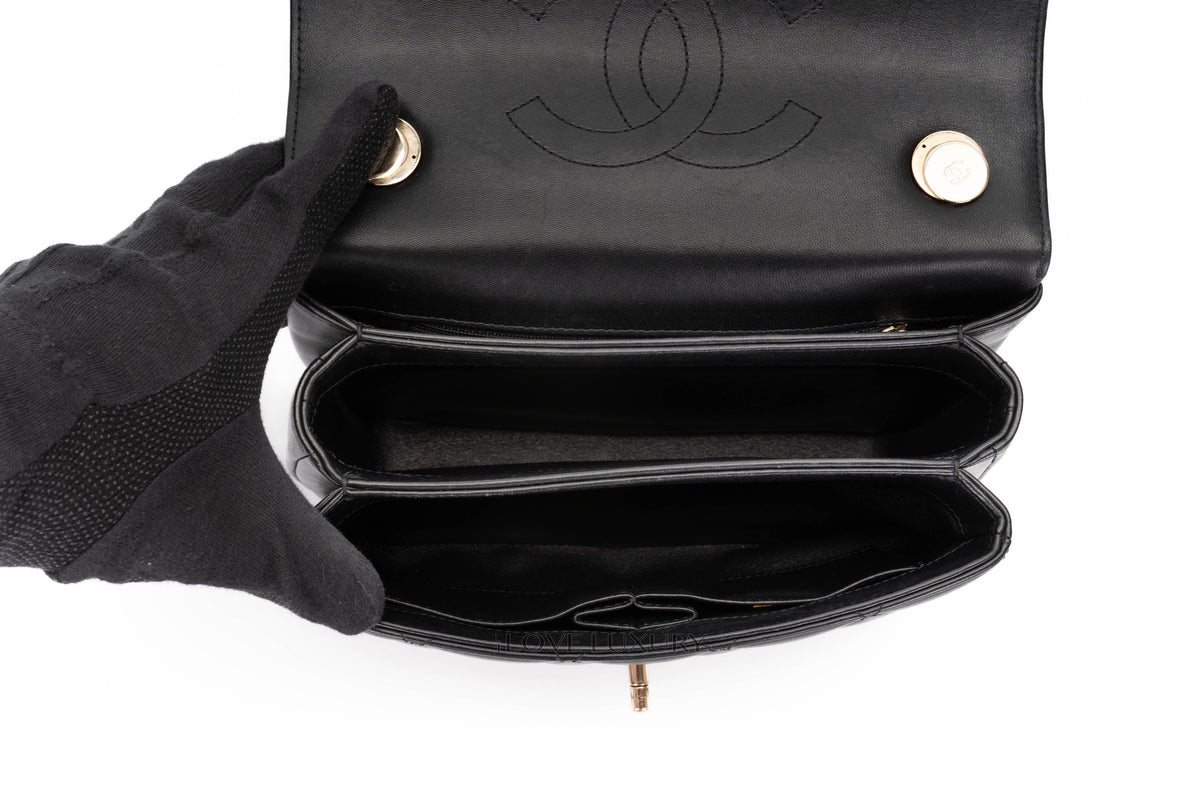 Chanel Large Trendy Cc Black Lambskin Gold Hardware - view 12
