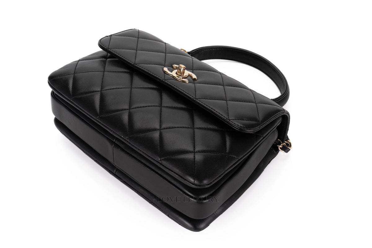 Chanel Large Trendy Cc Black Lambskin Gold Hardware - view 14