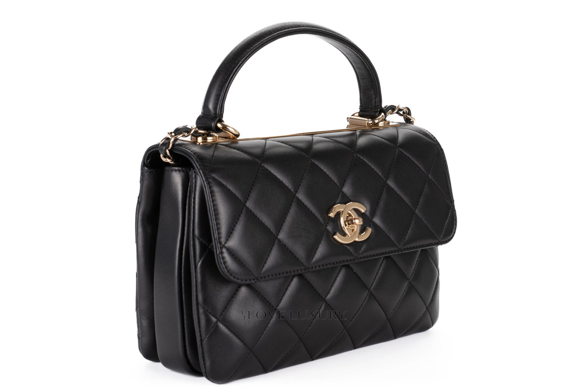 Chanel Large Trendy Cc Black Lambskin Gold Hardware - view 2