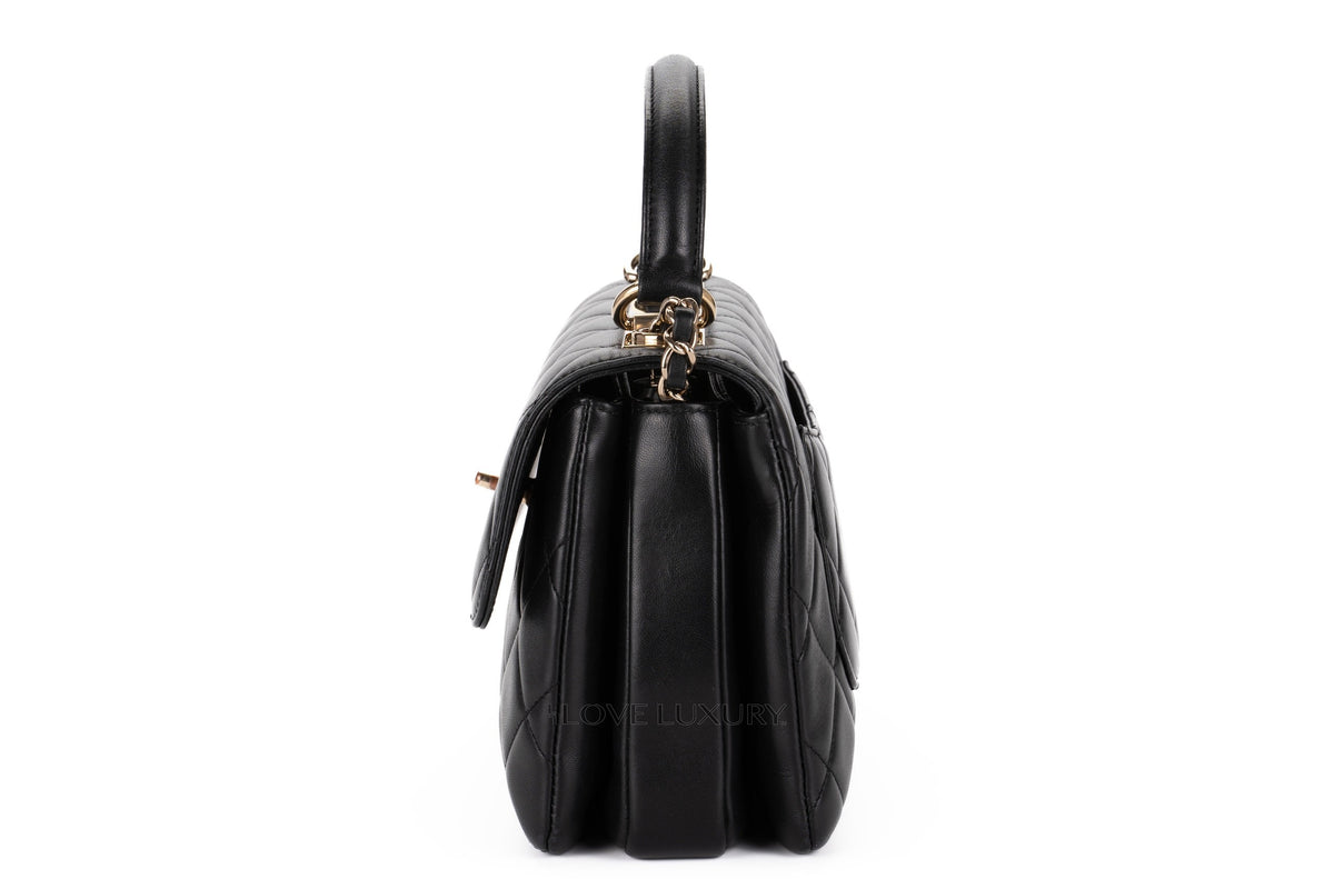 Chanel Large Trendy Cc Black Lambskin Gold Hardware - view 4