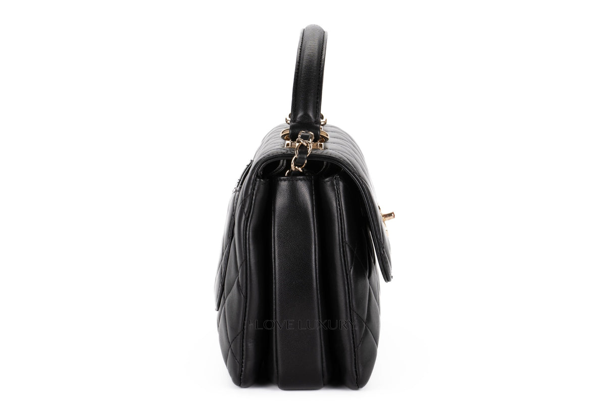 Chanel Large Trendy Cc Black Lambskin Gold Hardware - view 5