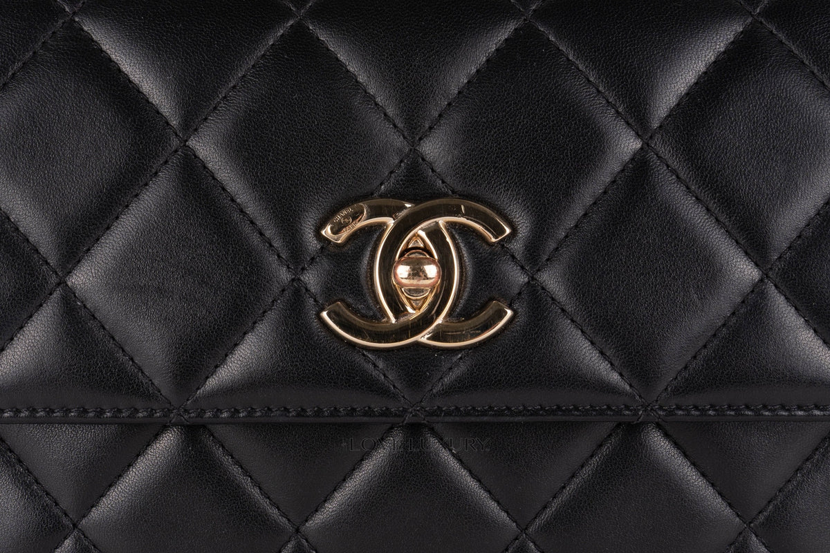 Chanel Large Trendy Cc Black Lambskin Gold Hardware - view 7