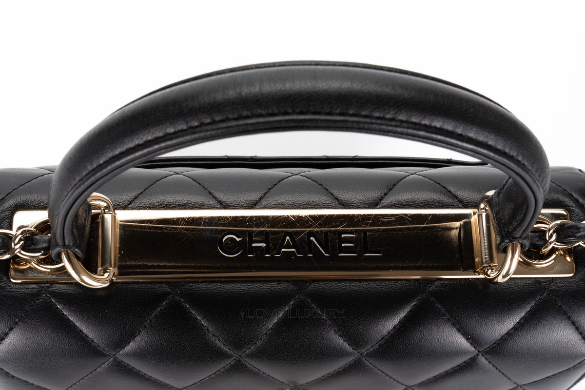 Chanel Large Trendy Cc Black Lambskin Gold Hardware - view 8