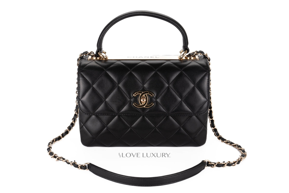 Chanel Large Trendy Cc Black Lambskin Gold Hardware - view 9