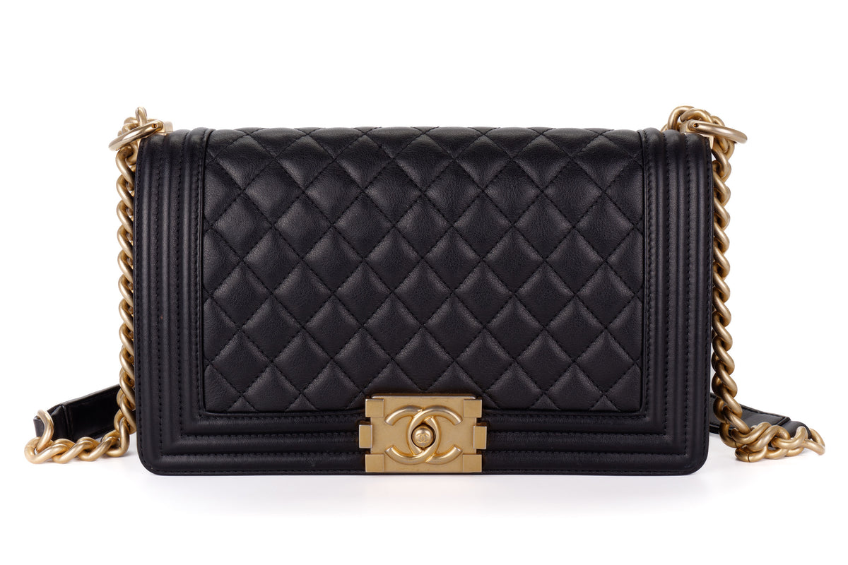 Chanel Medium Boy Black Lambskin Gold Hardware - view 1