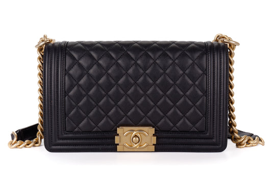 Chanel Medium Boy Black Lambskin Gold Hardware - view 1