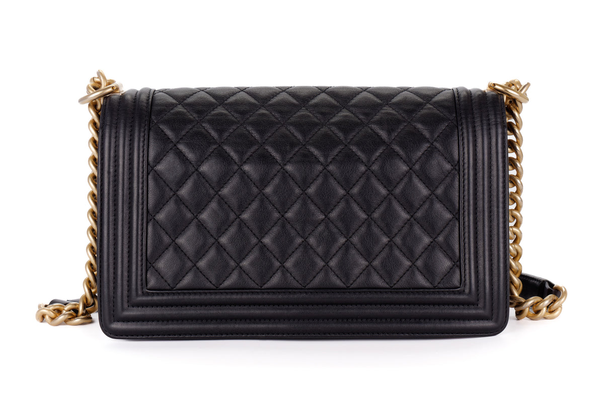 Chanel Medium Boy Black Lambskin Gold Hardware - view 3