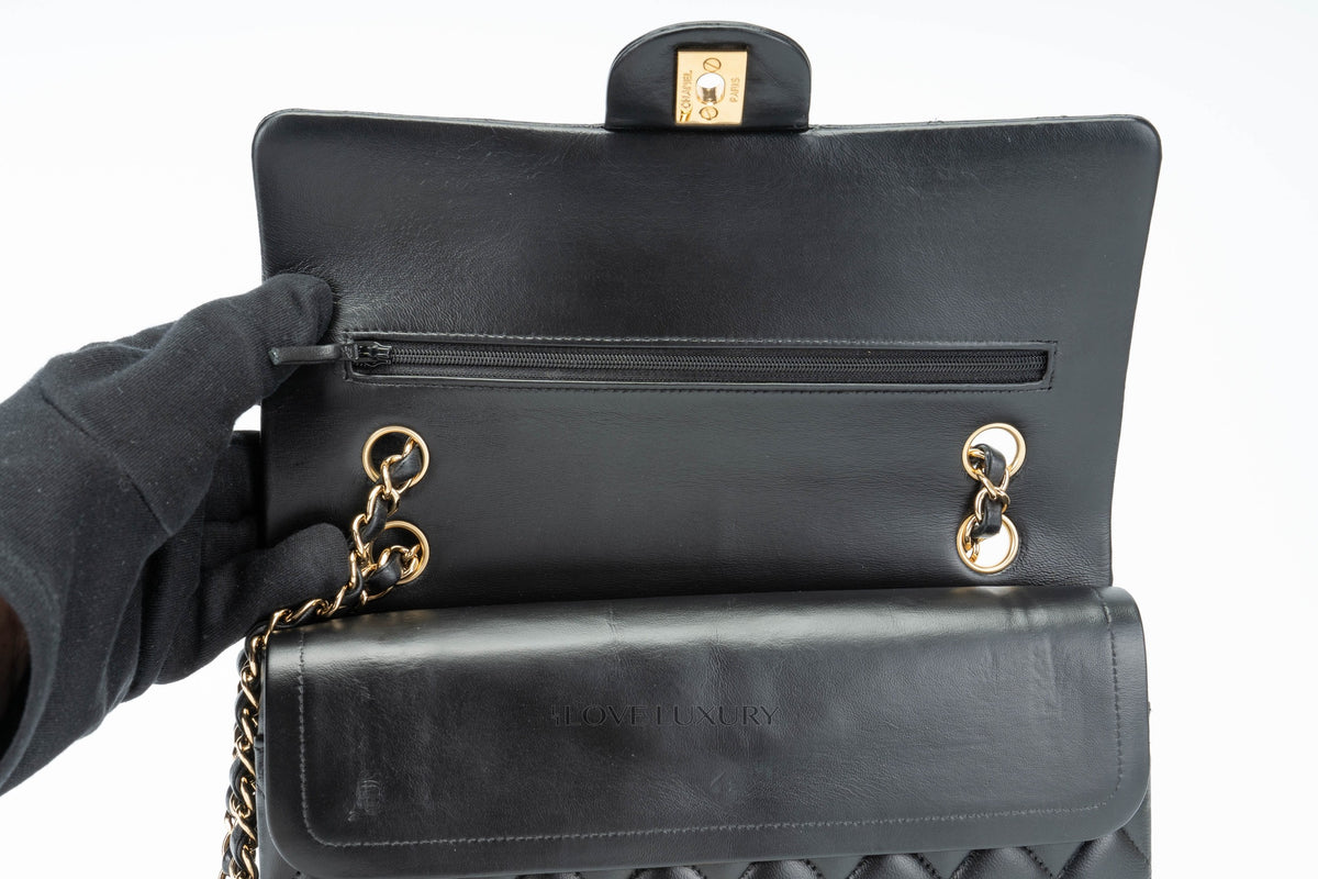 Chanel Medium Classic Flap Black Lambskin - view 11