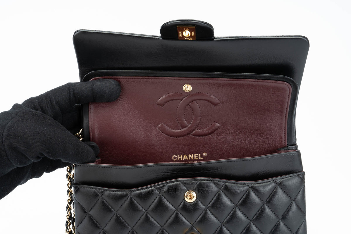 Chanel Medium Classic Flap Black Lambskin - view 12