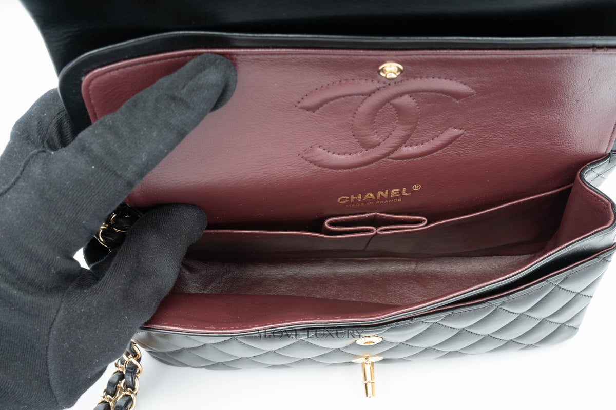 Chanel Medium Classic Flap Black Lambskin - view 13