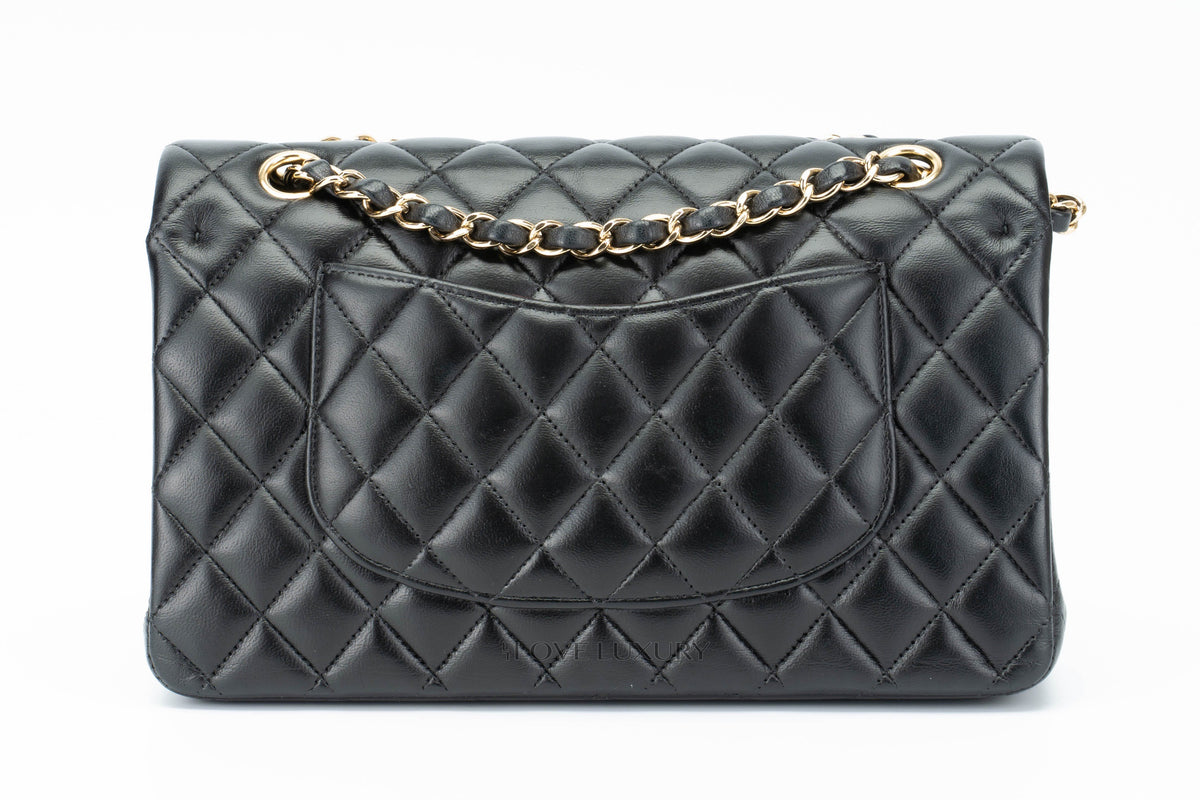Chanel Medium Classic Flap Black Lambskin - view 3
