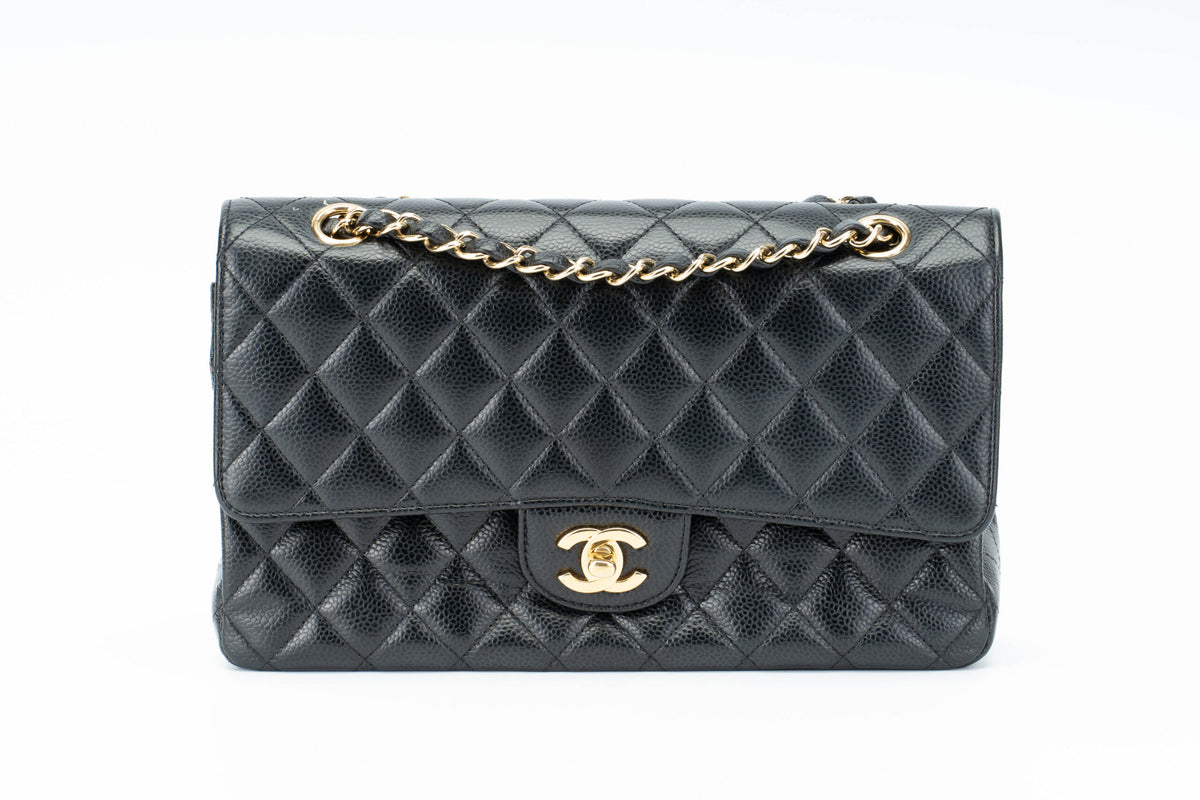 Chanel Medium Classic Flap Black Caviar Gold Hardware - view 1