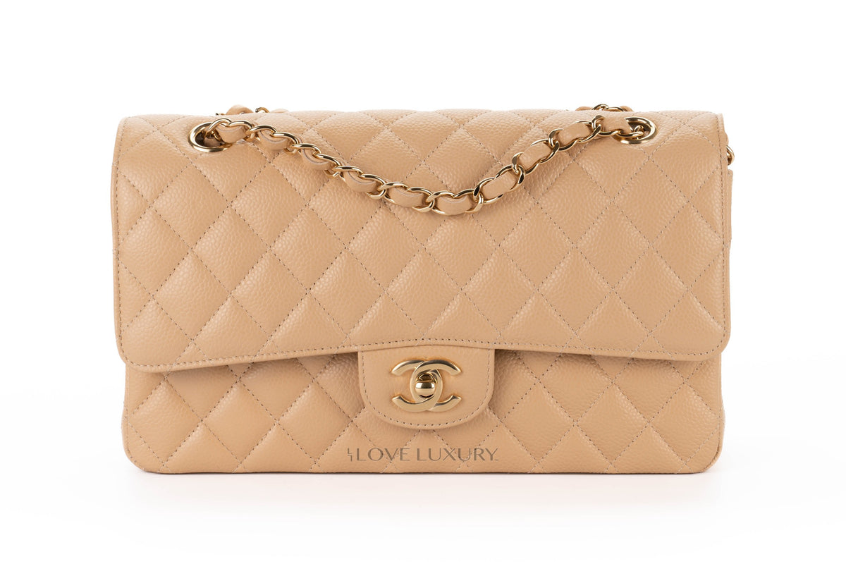 Chanel Medium Classic Flap Beige Clair Gold Hardware - view 1