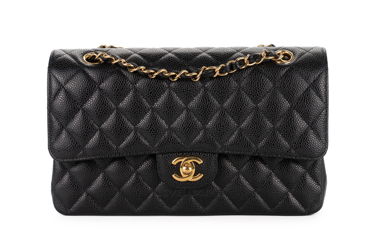 Chanel Medium Classic Flap Black Caviar Gold Hardware - view 1