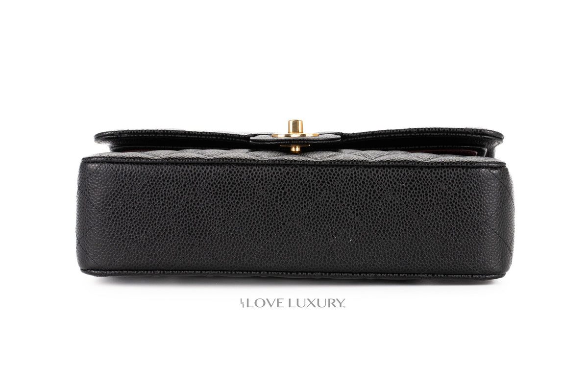 Chanel Medium Classic Flap Black Caviar Gold Hardware - view 6