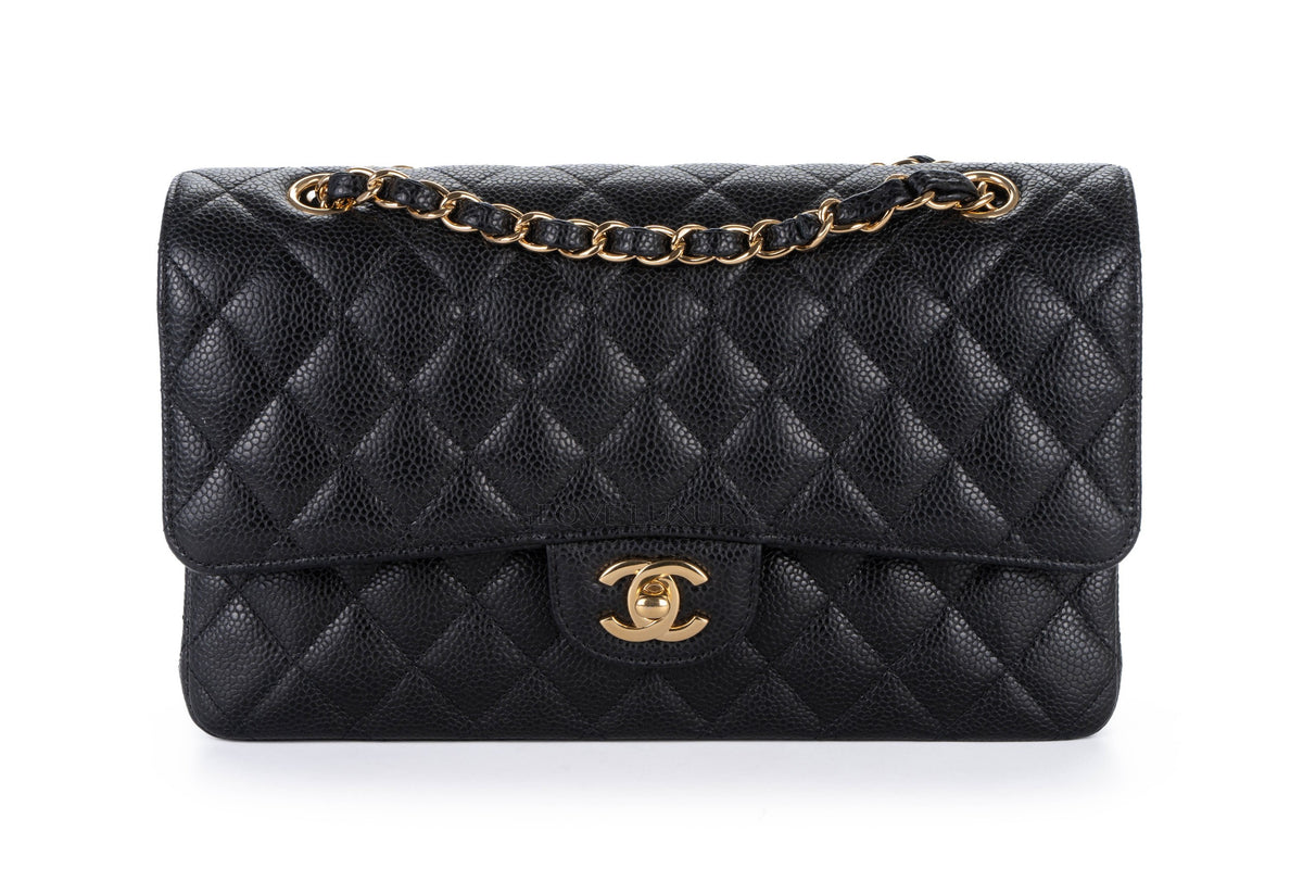 Chanel Medium Classic Flap Black Caviar Gold Hardware - view 1