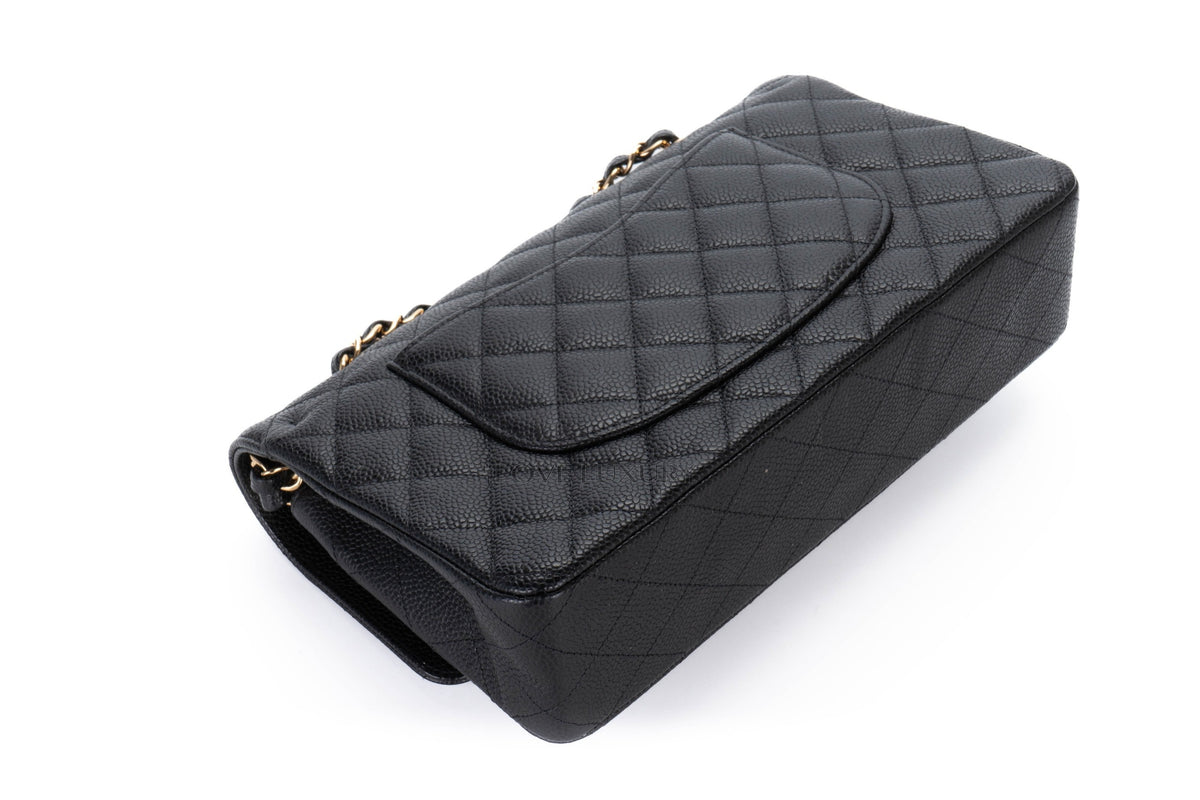 Chanel Medium Classic Flap Black Caviar Gold Hardware - view 14