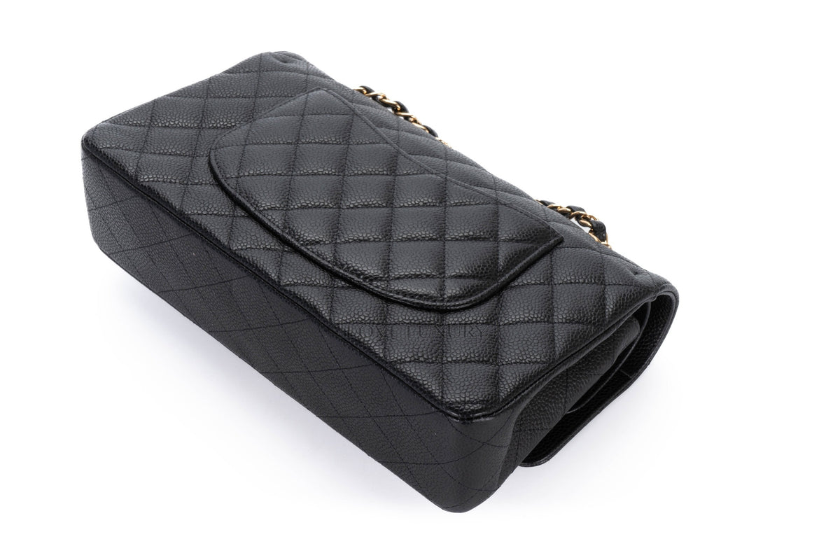 Chanel Medium Classic Flap Black Caviar Gold Hardware - view 15