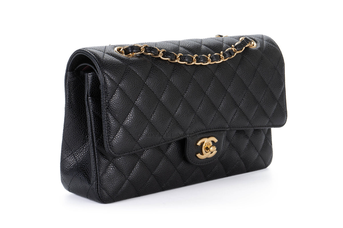 Chanel Medium Classic Flap Black Caviar Gold Hardware - view 2