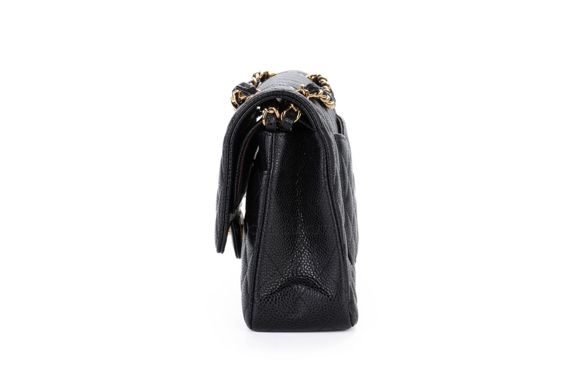 Chanel Medium Classic Flap Black Caviar Gold Hardware - view 4