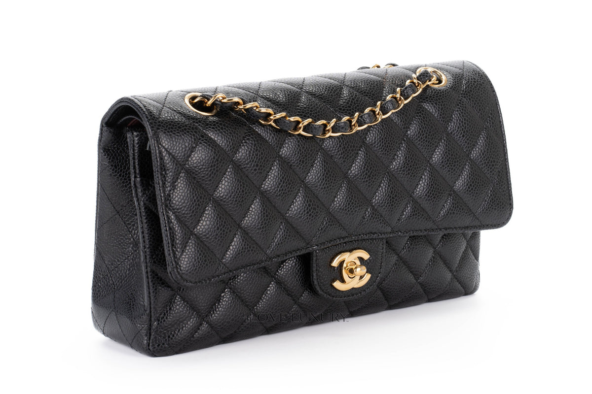 Chanel Medium Classic Flap Black Caviar Gold Hardware - view 2