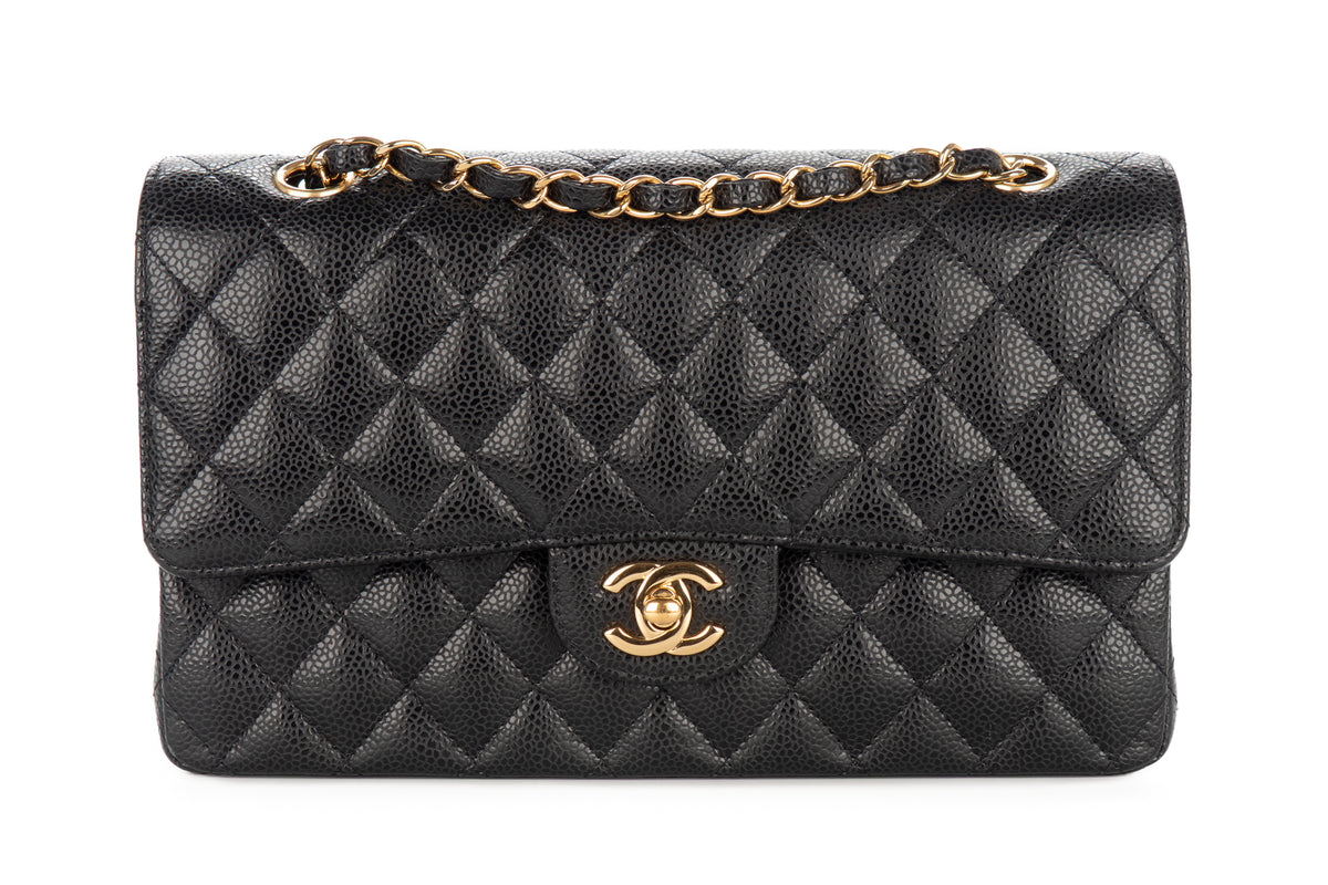 Chanel Medium Classic Flap Black Caviar Gold Hardware - view 1