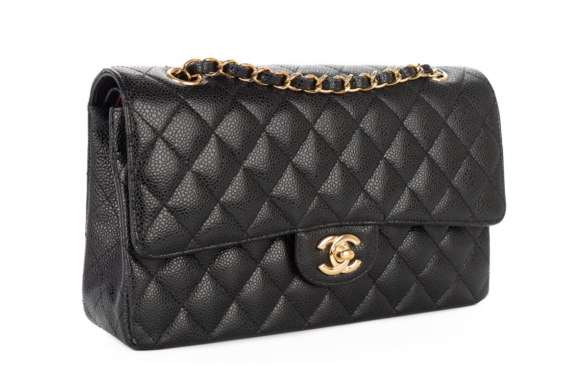 Chanel Medium Classic Flap Black Caviar Gold Hardware - view 2
