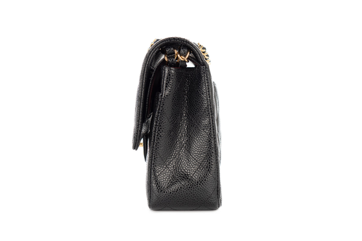 Chanel Medium Classic Flap Black Caviar Gold Hardware - view 4