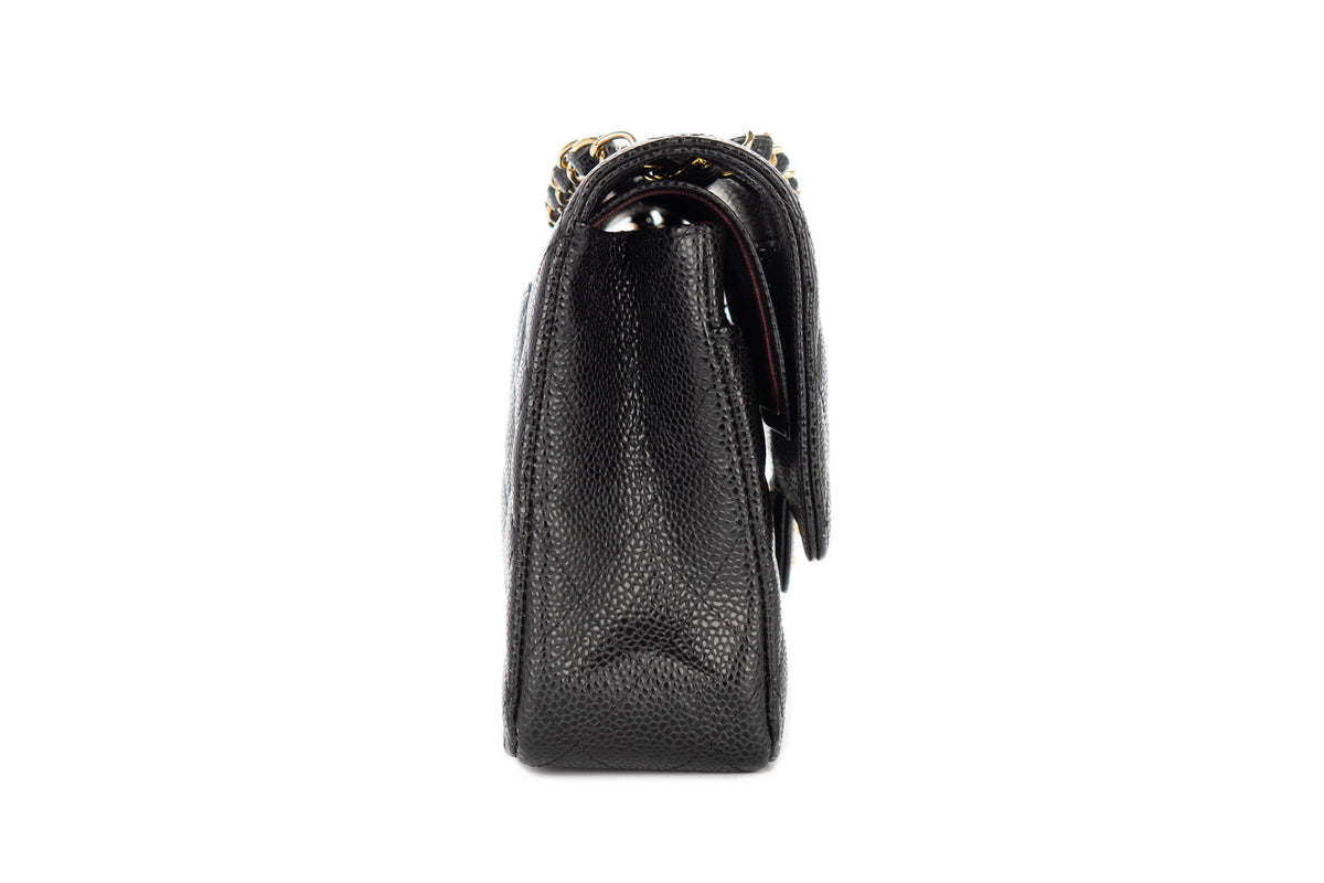 Chanel Medium Classic Flap Black Caviar Gold Hardware - view 5
