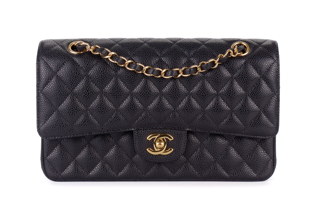 Chanel Medium Classic Flap Black Caviar Gold Hardware - view 1