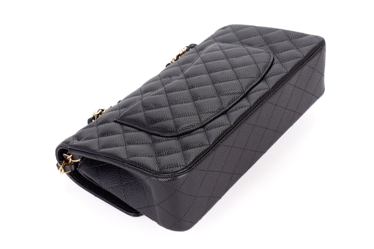 Chanel Medium Classic Flap Black Caviar Gold Hardware - view 15