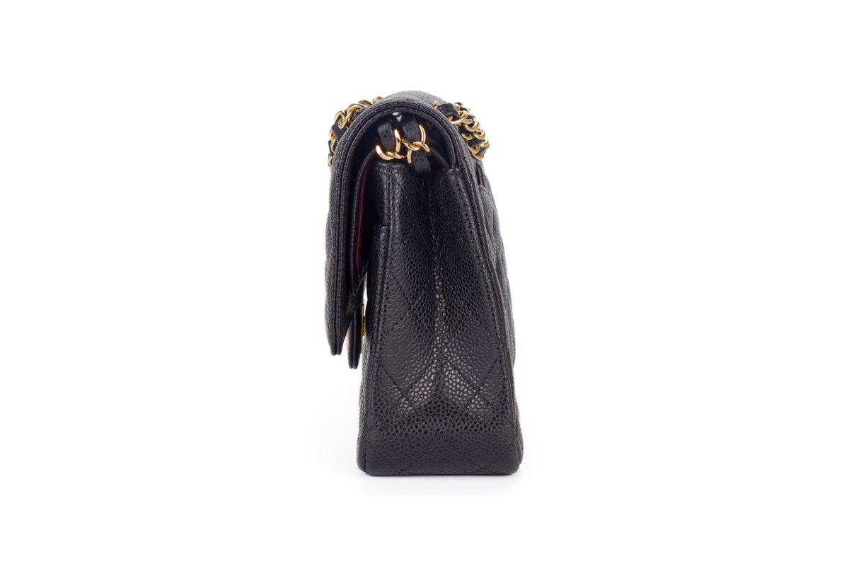 Chanel Medium Classic Flap Black Caviar Gold Hardware - view 4